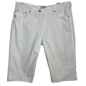 Levi's White Jean Denim Shorts Capris Summer Casual Travel Size 14